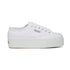 Sneakers bianche in canvas con zeppa 4 cm Superga 2790 Cotw, Sport, SKU s311500048, Immagine 0